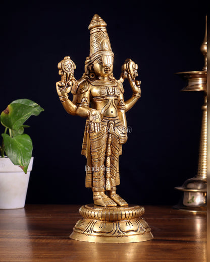 Brass tirupati balaji idol lord Venkateshwara statue 11"