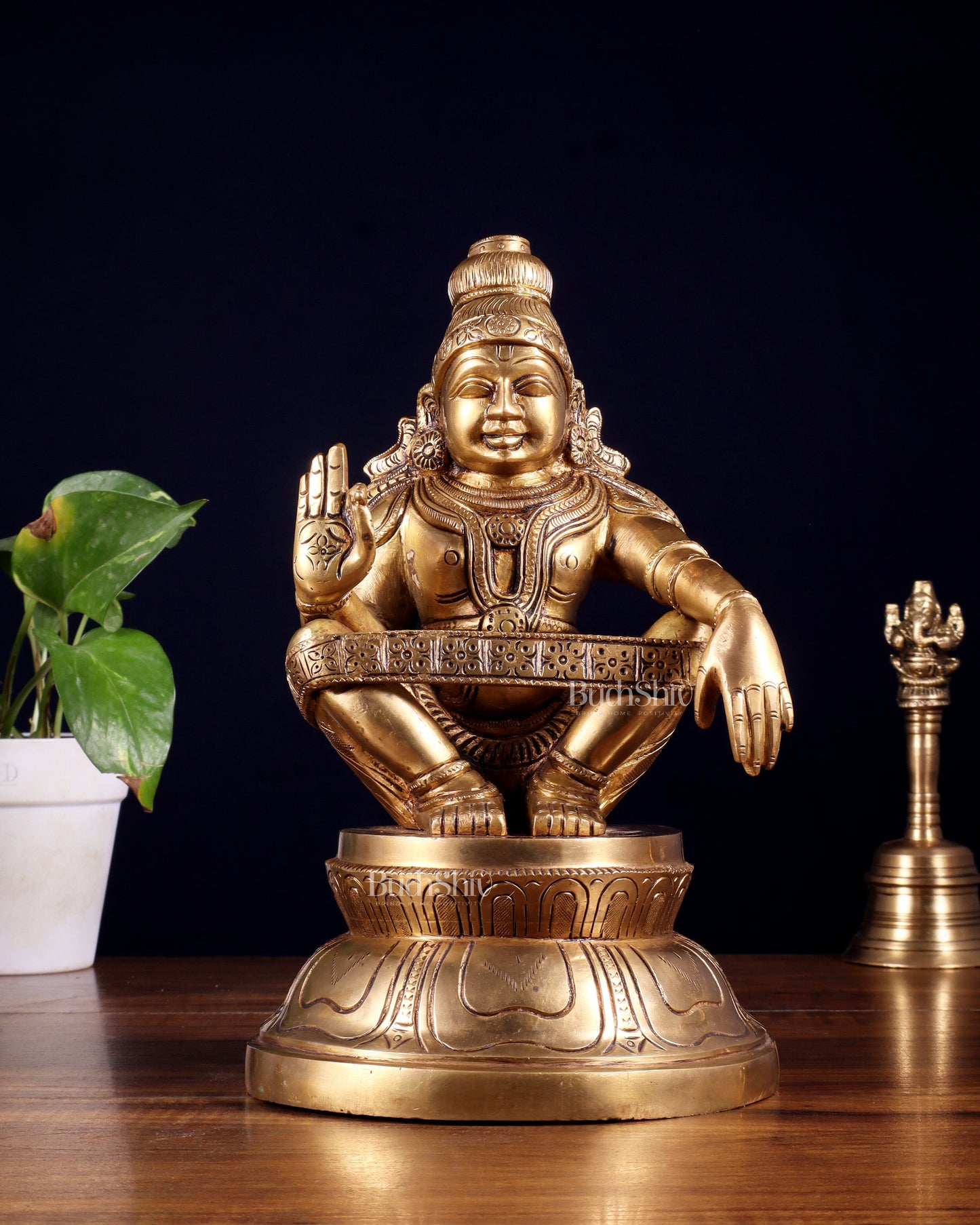 Brass Ayyappan Statue 9.5