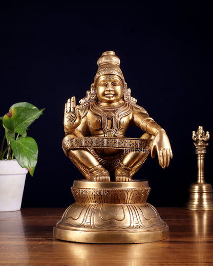 Brass Ayyappan Statue 9.5