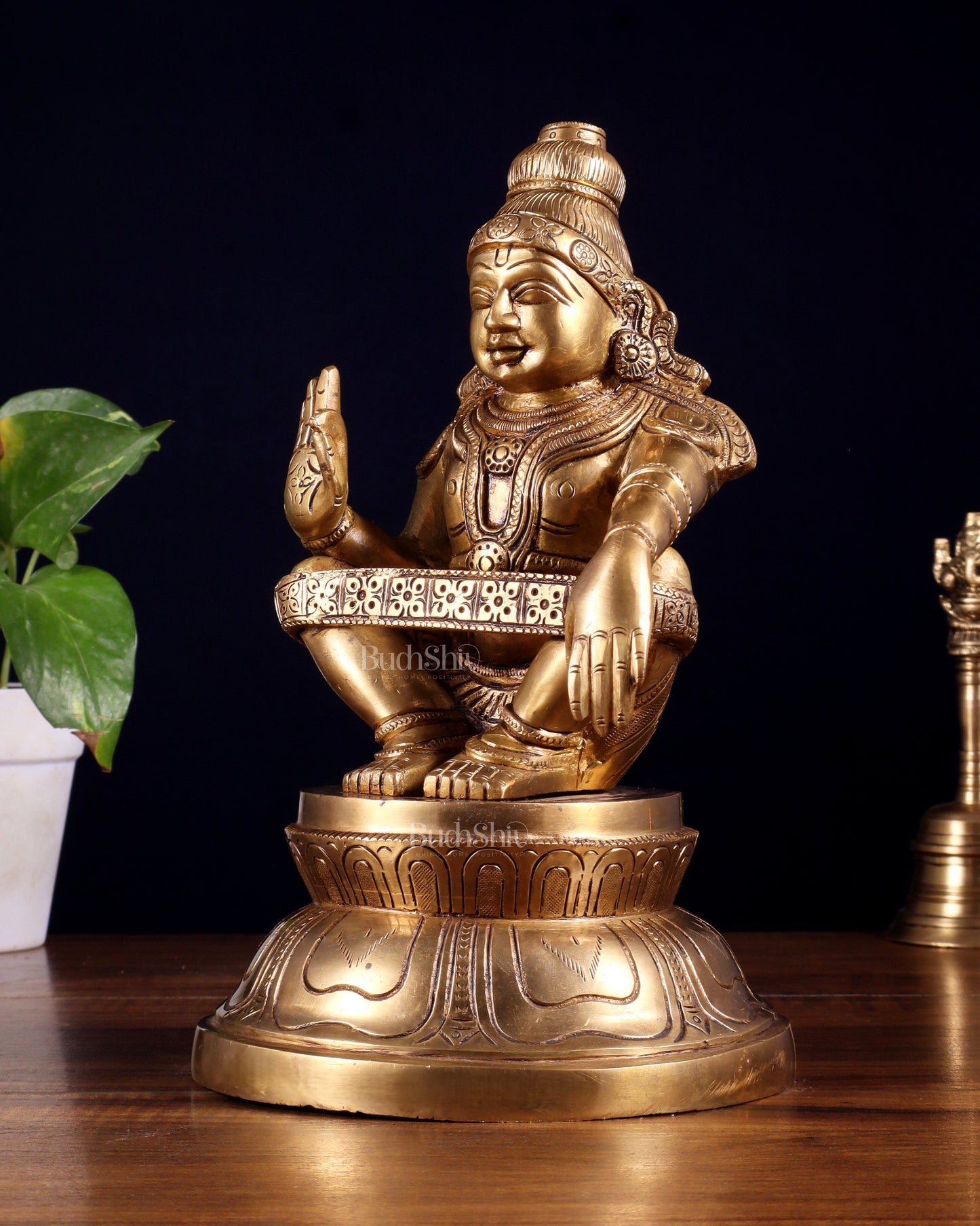 Brass Ayyappan Statue 9.5