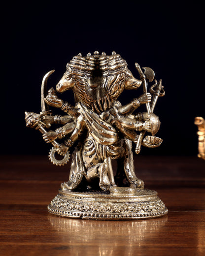Pure Brass Superfine Panchmukhi Hanuman Idol - 3 inch