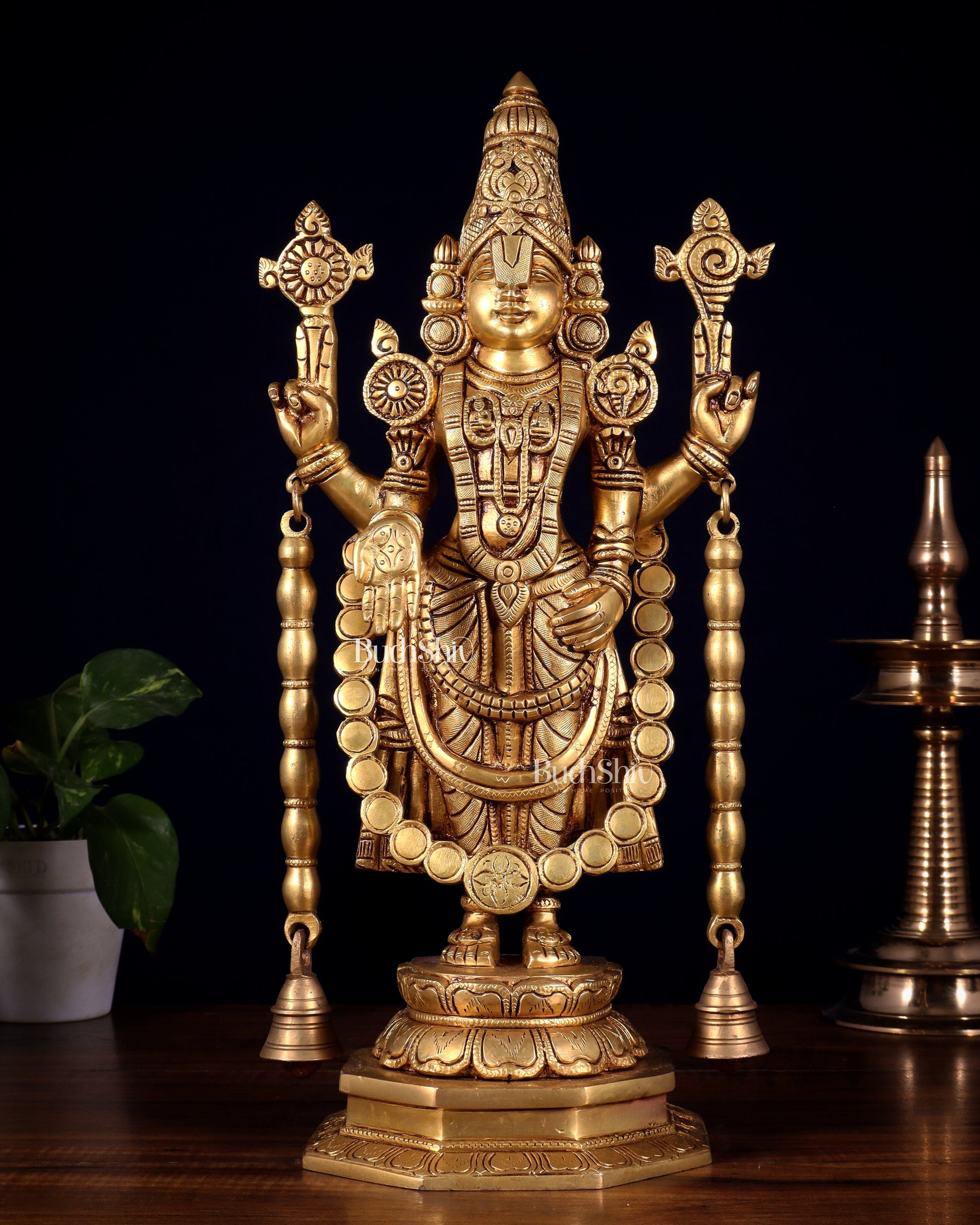 Pure Brass Tirupati Balaji Statue 17 inch