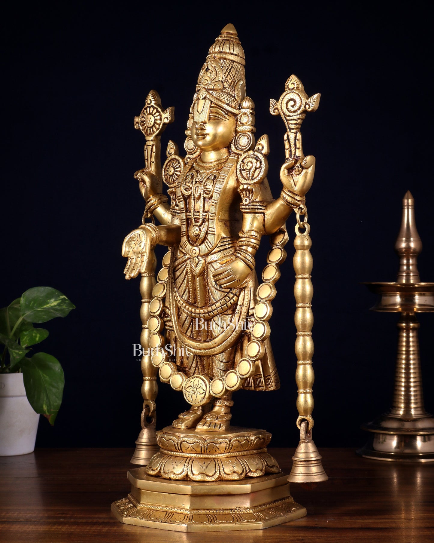 Pure Brass Tirupati Balaji Statue 17 inch