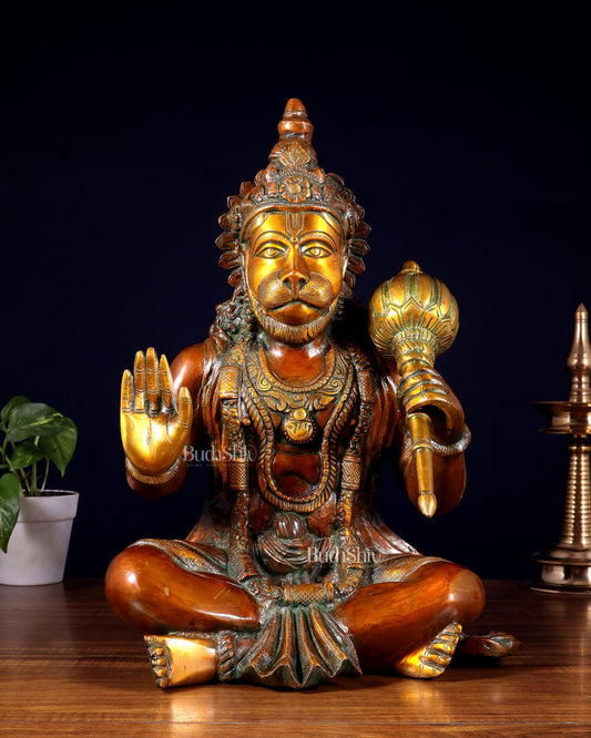 Hanuman Brass statue dual tone 17" Height