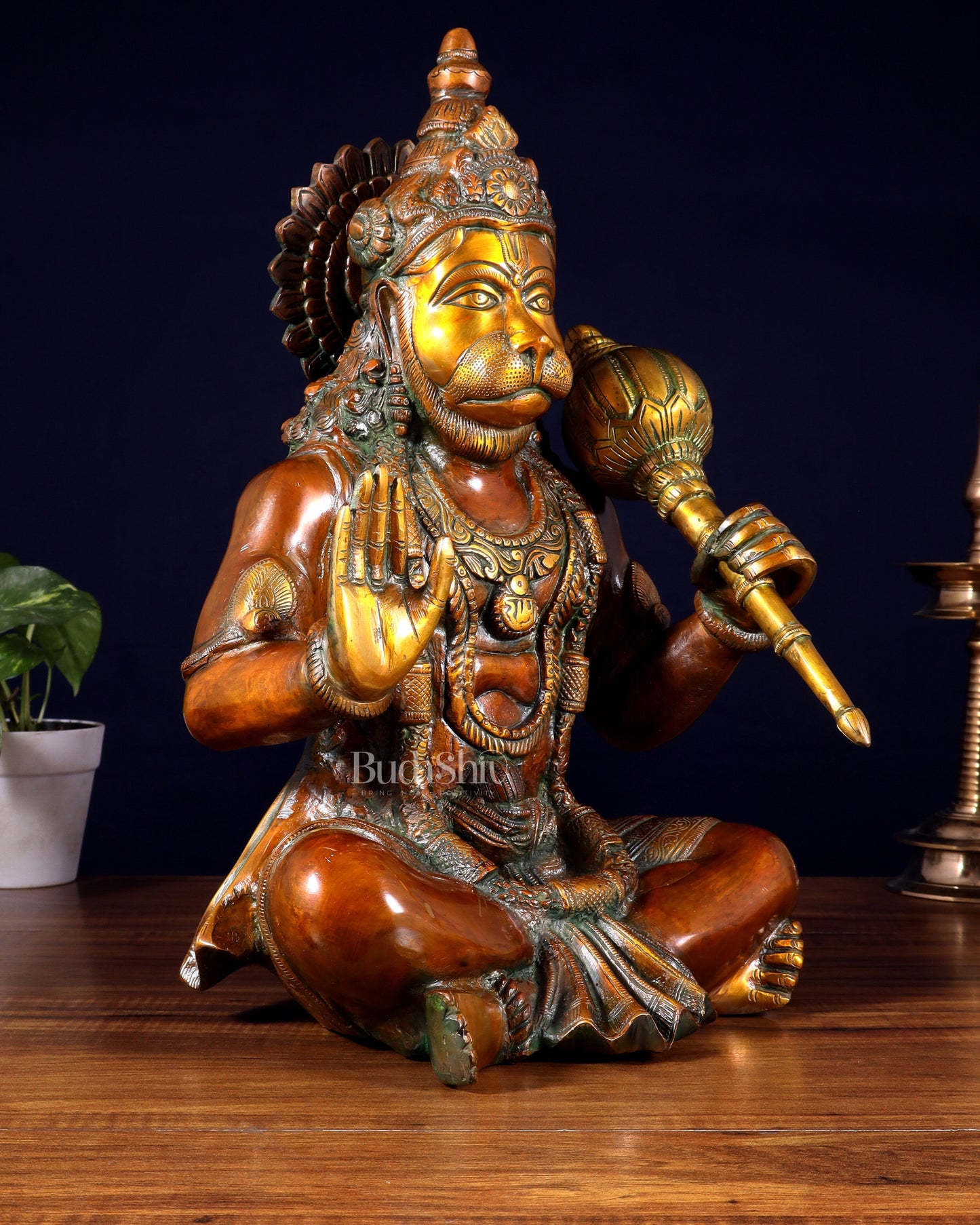 Hanuman Brass statue dual tone 17" Height