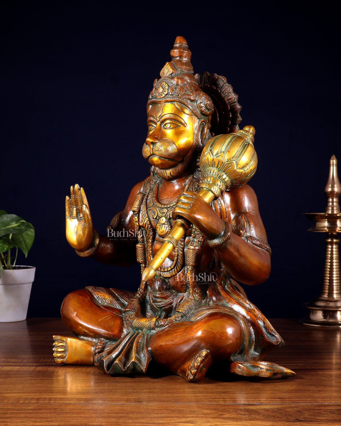 Hanuman Brass statue dual tone 17" Height
