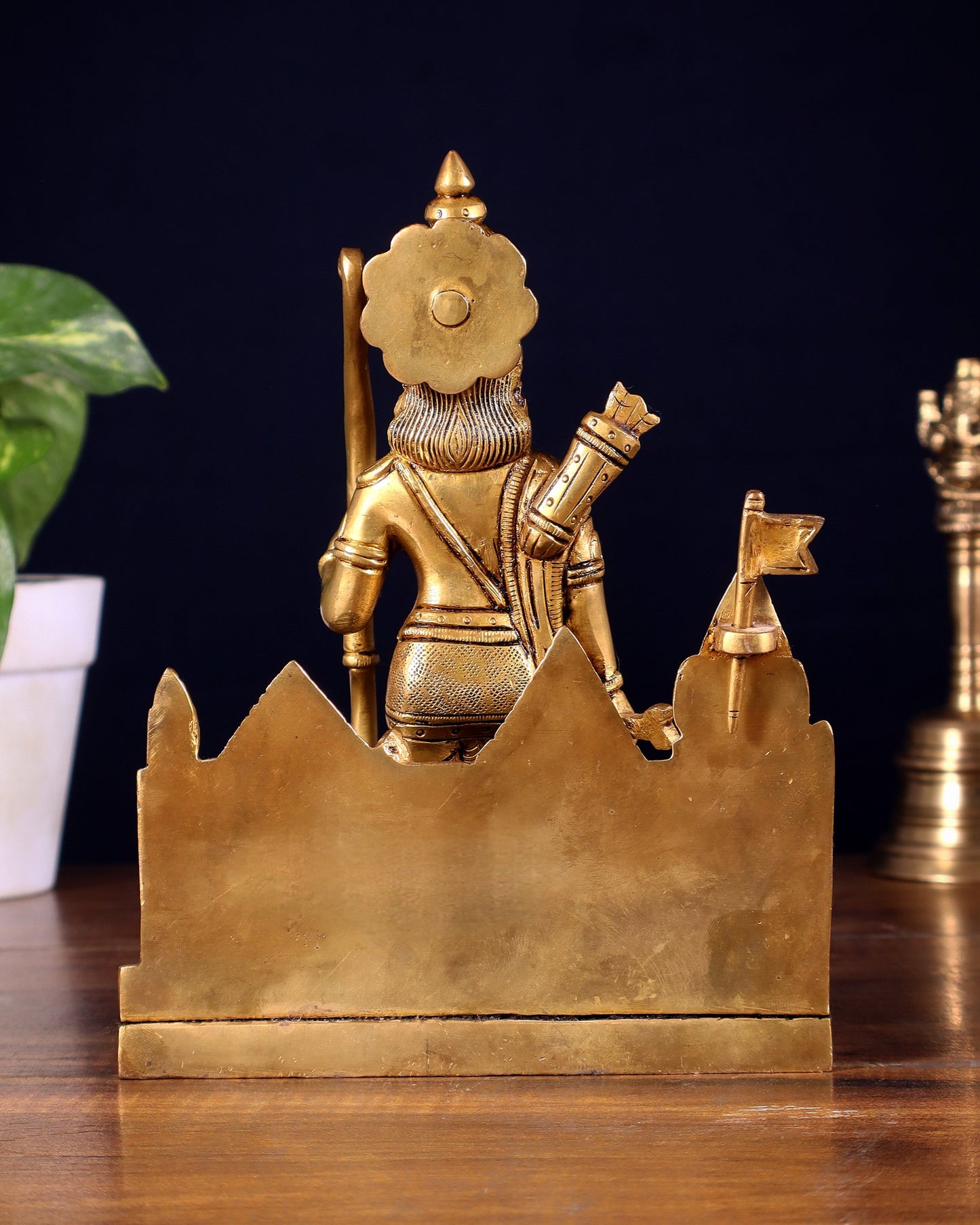 Brass standing Lord Ram idol 8"