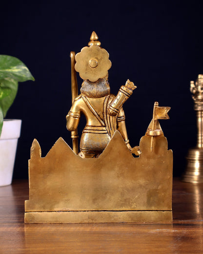 Brass standing Lord Ram idol 8"