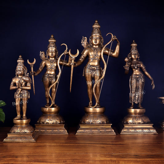 Pure Brass Large Ram Darbar Idol Set - 26"