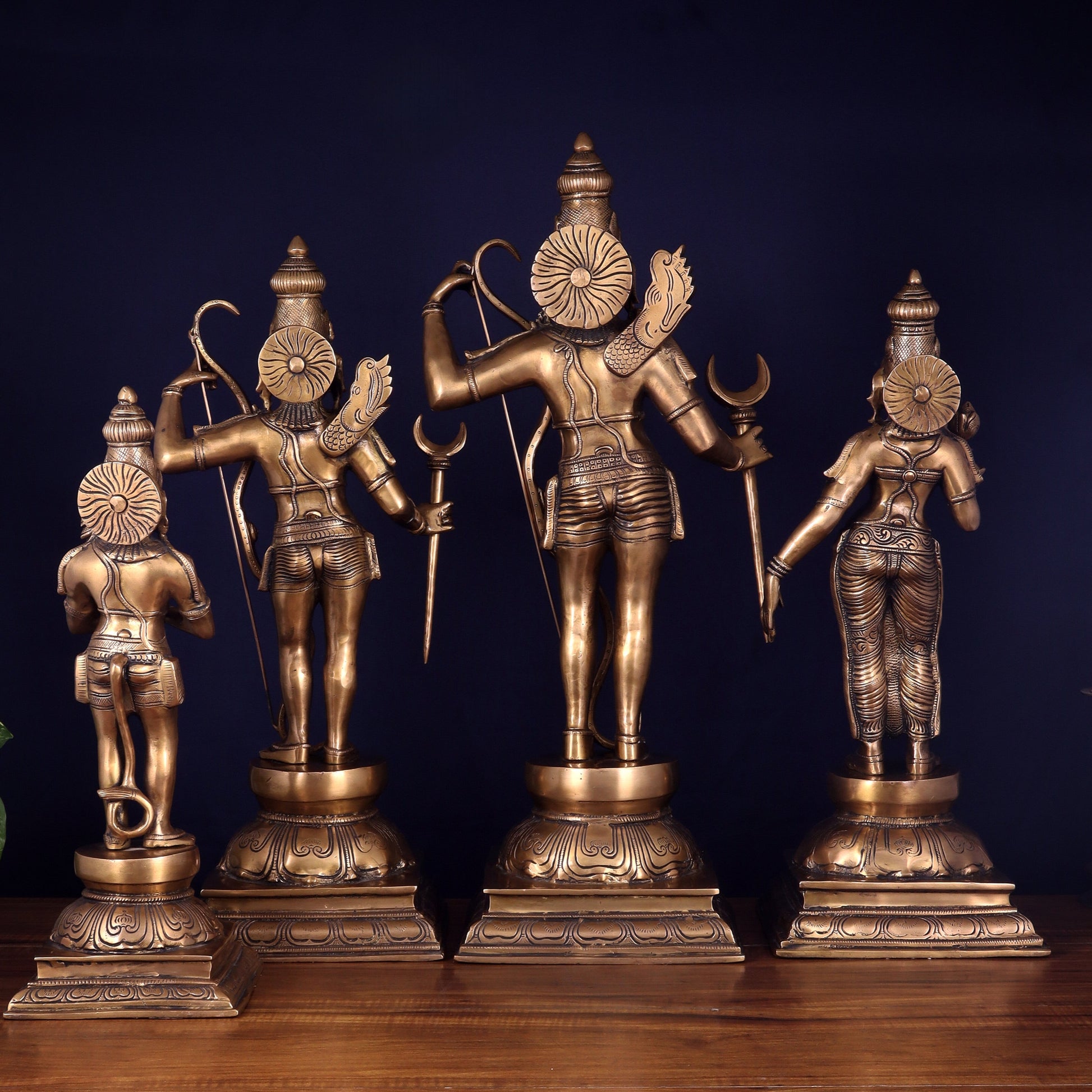 Pure Brass Large Ram Darbar Idol Set - 26"