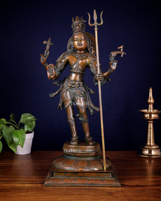 Standing Shiva brass statue 21 inch
