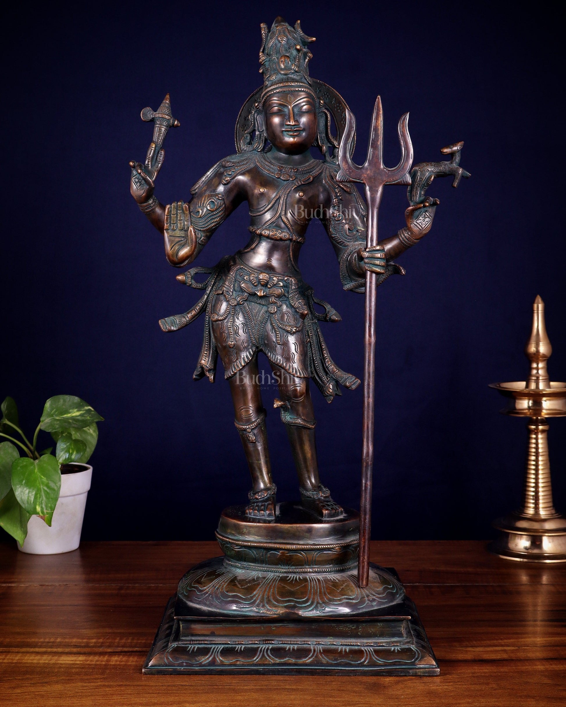 Pure Brass Pashupatinath Lord Shiva standing Statue – 21”