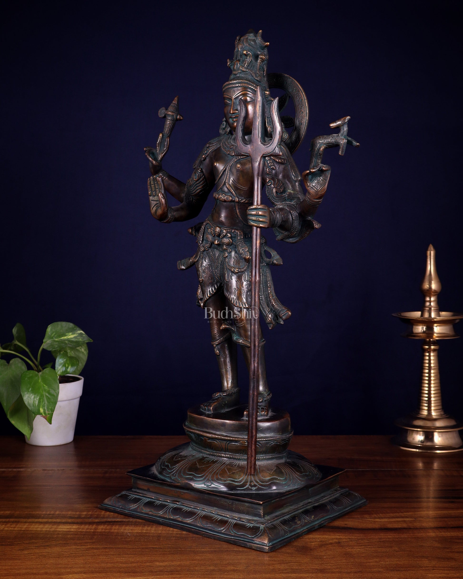 Pure Brass Pashupatinath Lord Shiva standing Statue – 21”