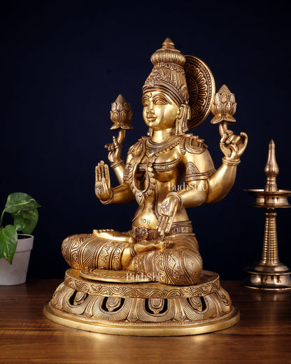 Pure Brass Superfine Lakshmi Statue – 17.5"