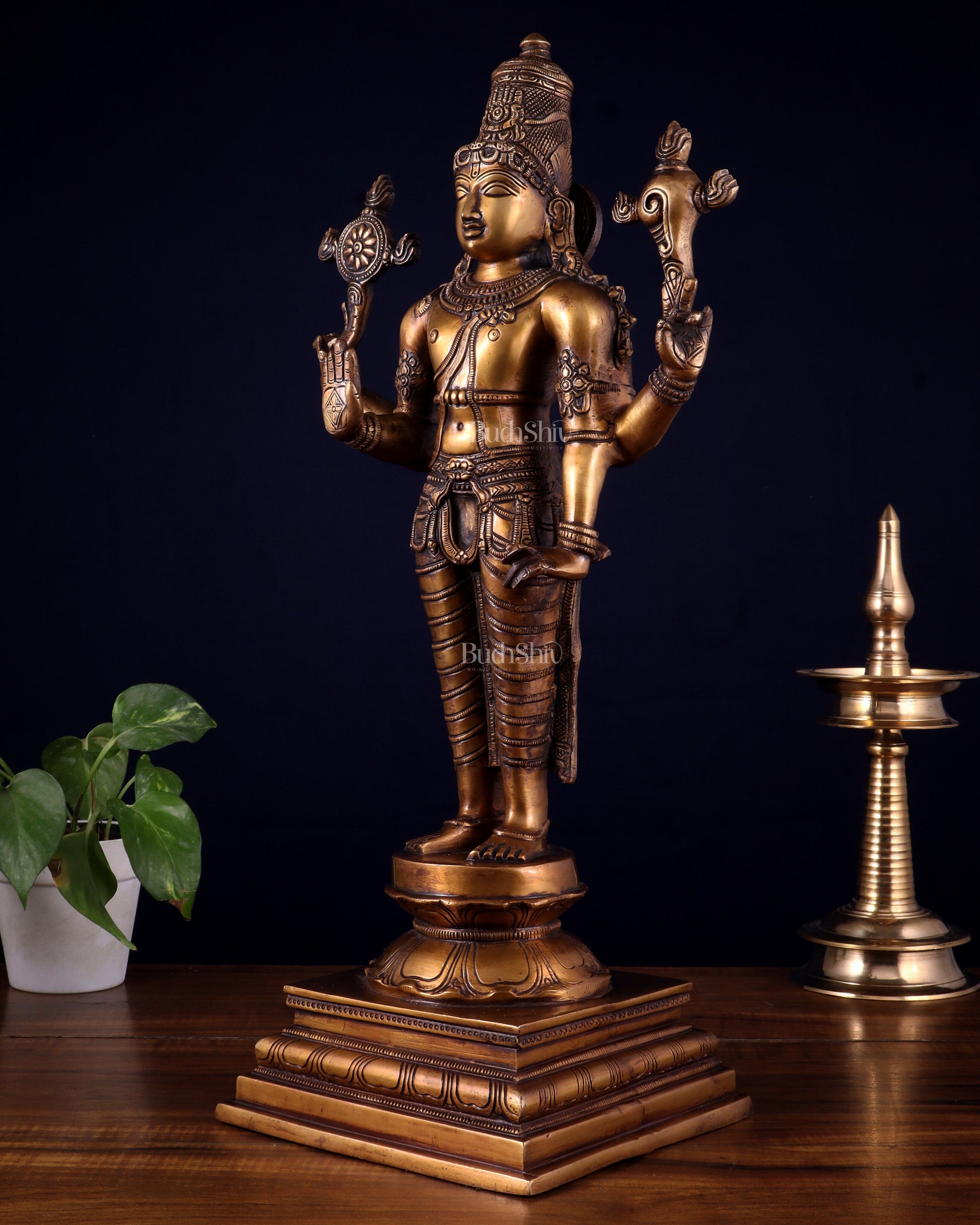 Brass Superfine Vishnu statue - 20.5"