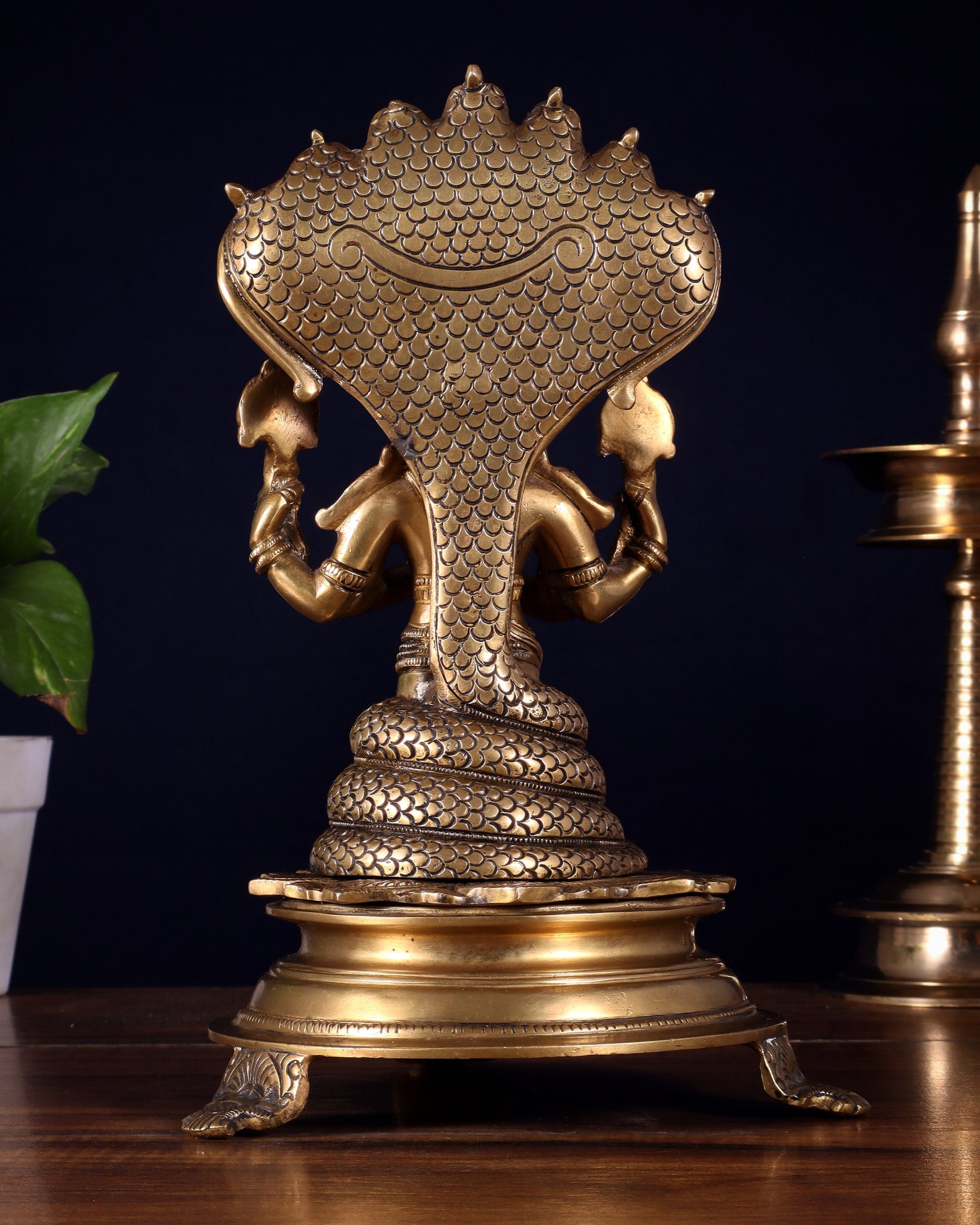 Handcrafted Brass Statue of Lord Patanjali, the Father of Yoga | 10.5"