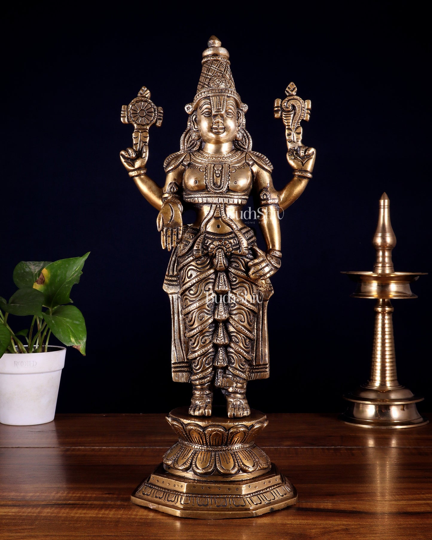 Brass Tirupati Balaji Idol - 16 Inch