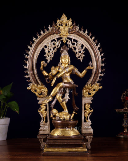 Brass Nataraja statue triple tone - 18" Height