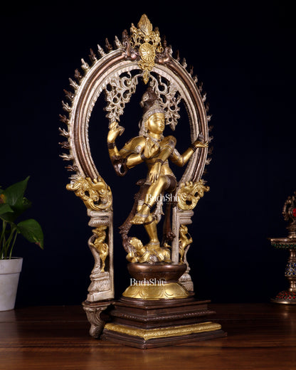 Brass Nataraja statue triple tone - 18" Height