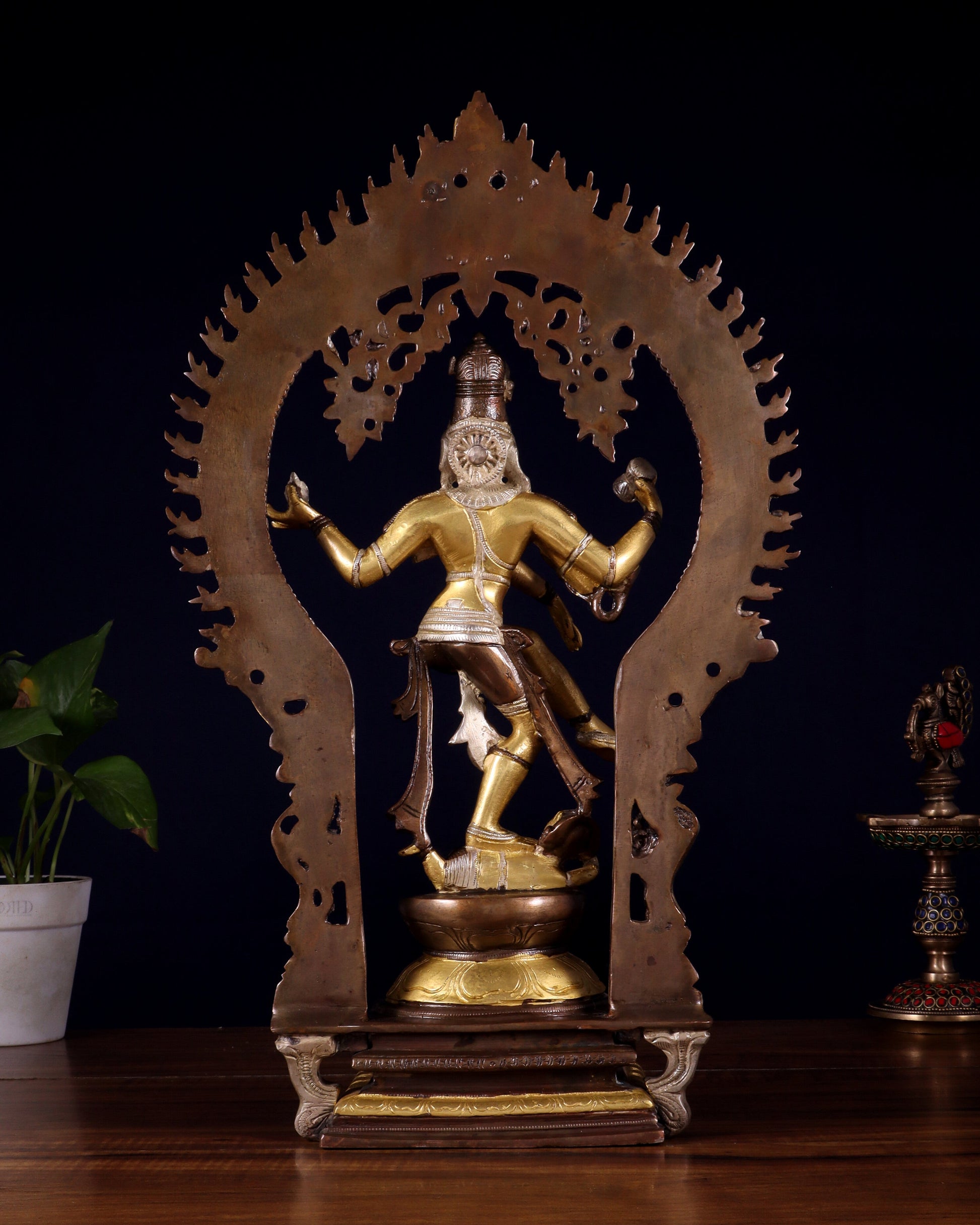 Brass Nataraja statue triple tone - 18" Height