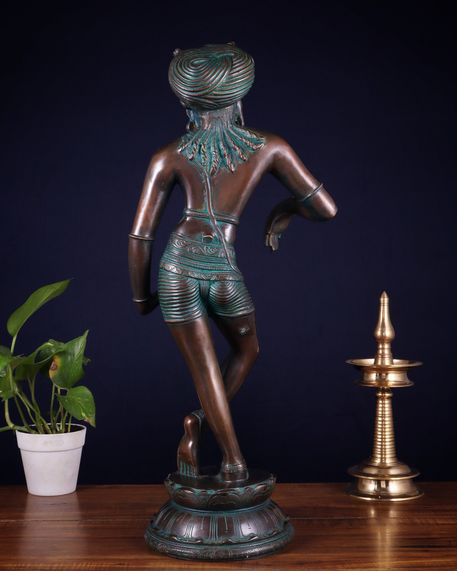 Pure Brass Shiva as Vrishabhavahana Statue 22.5"