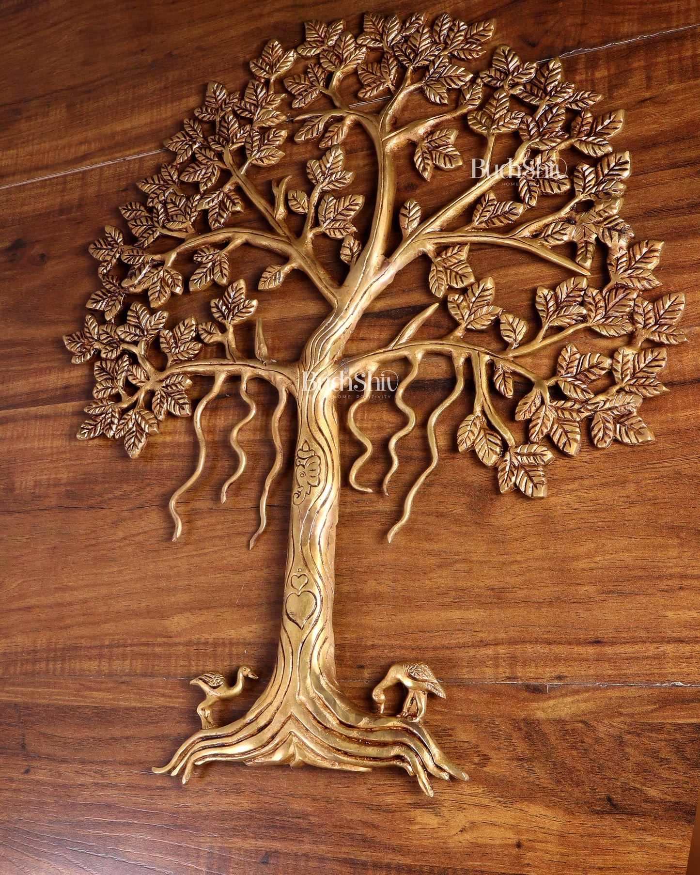 Pure Brass Kalpavriksha Tree Wall Hanging – 21 Inch
