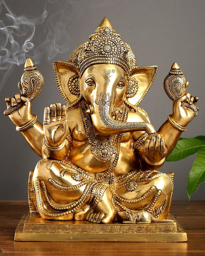 Brass Superfine Ganesha Idol 15"