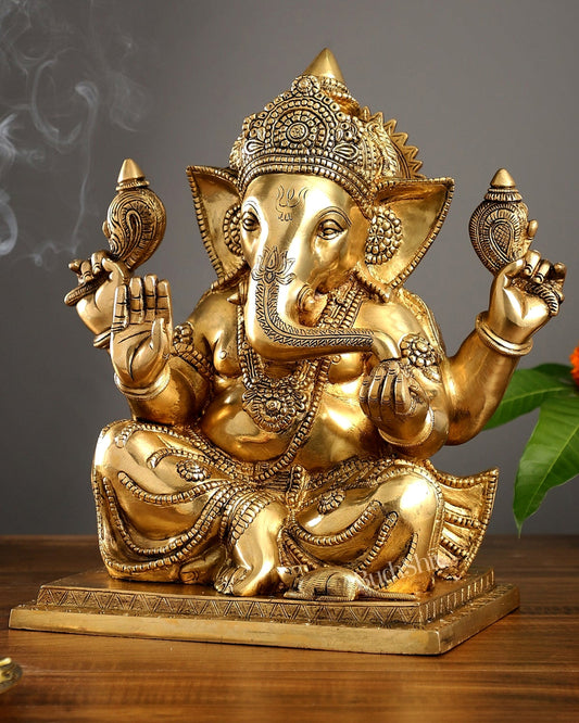 Brass Superfine Ganesha Idol 15"