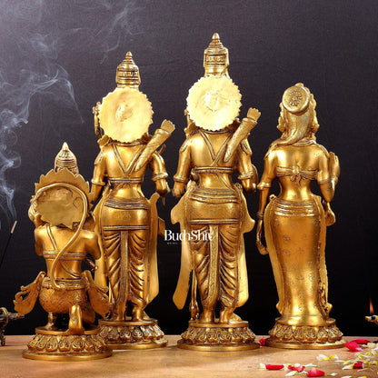 Superfine Brass Rama Darbar Idols Set - 20"
