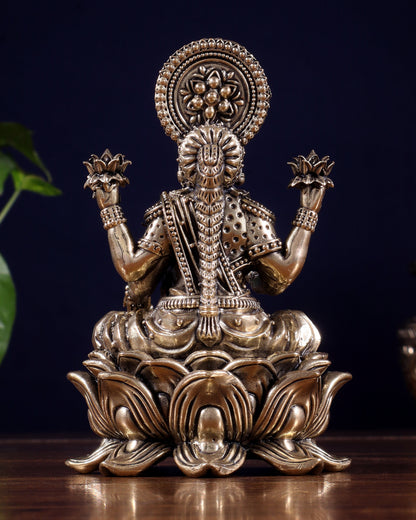Brass Superfine Lakshmi Idol on Lotus Base 5"