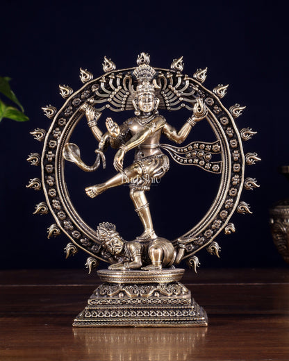 Brass Superfine Nataraja – Dancing Shiva with Intricate Carvings 6 inch