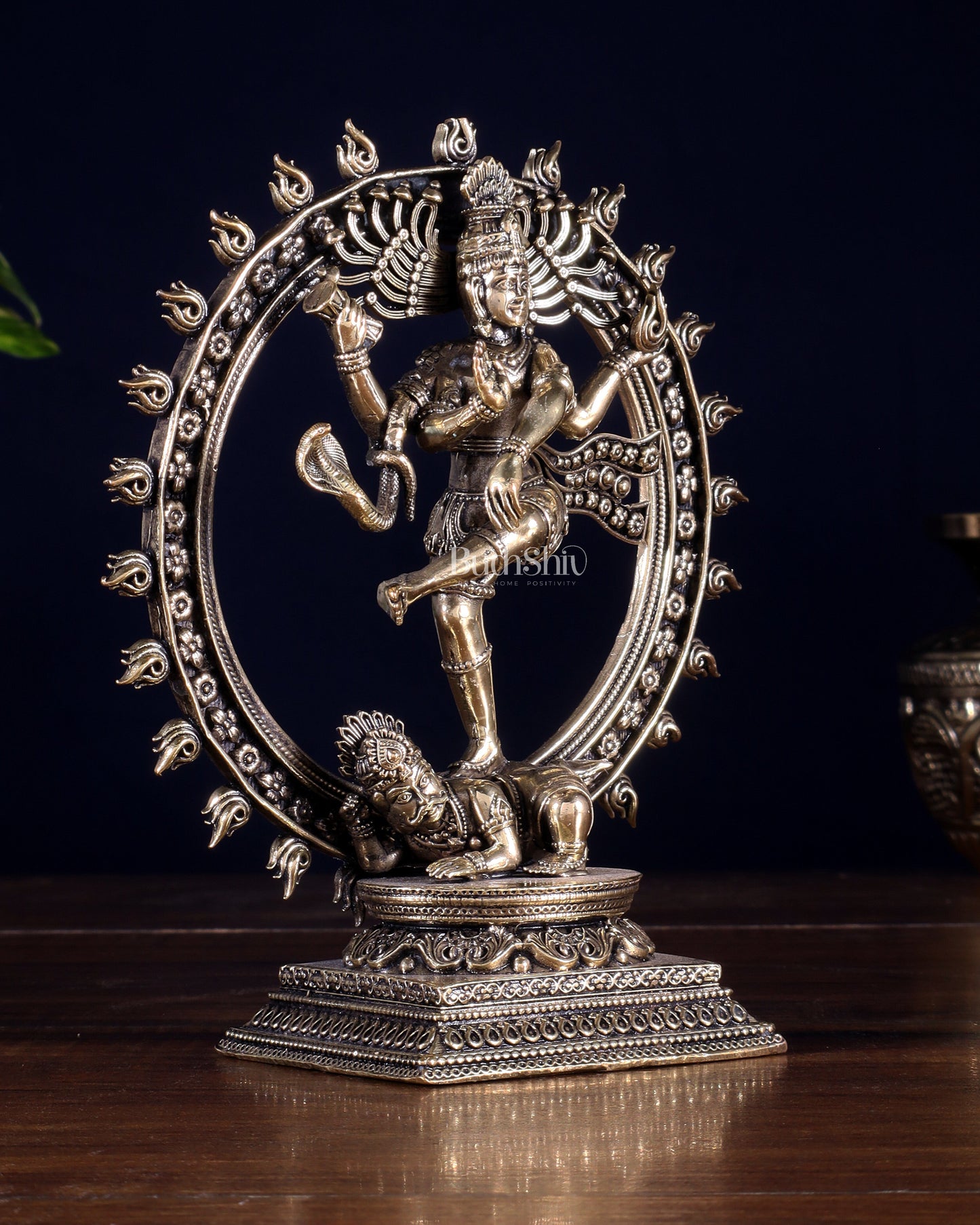 Brass Superfine Nataraja – Dancing Shiva with Intricate Carvings 6 inch