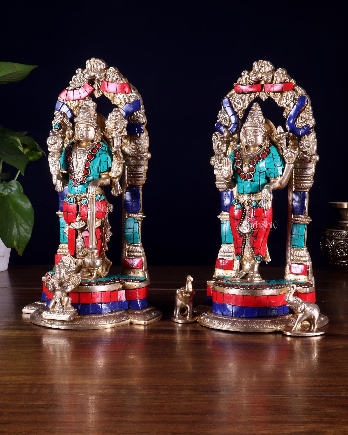 Vishnu Lakshmi Brass idols 9 inch
