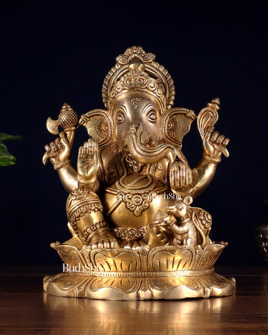 Brass Superfine Lord Ganesha Idol 10 inch