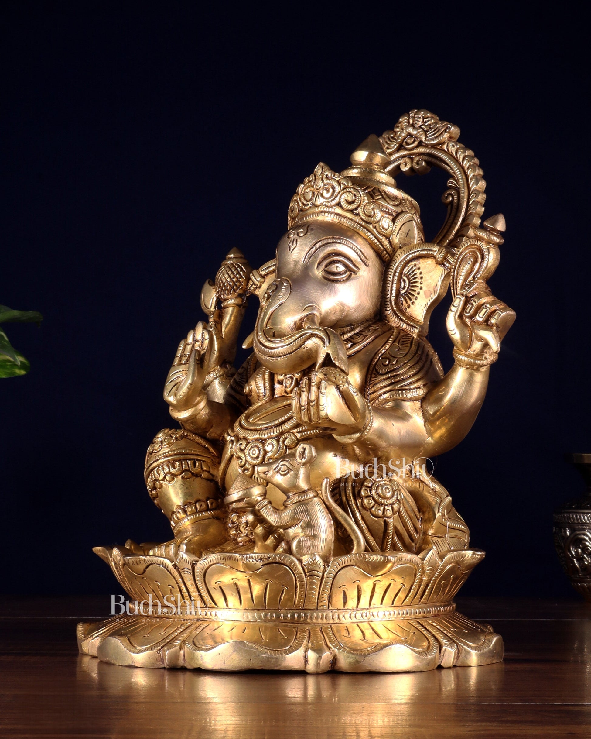 Brass Superfine Lord Ganesha Idol 10 inch