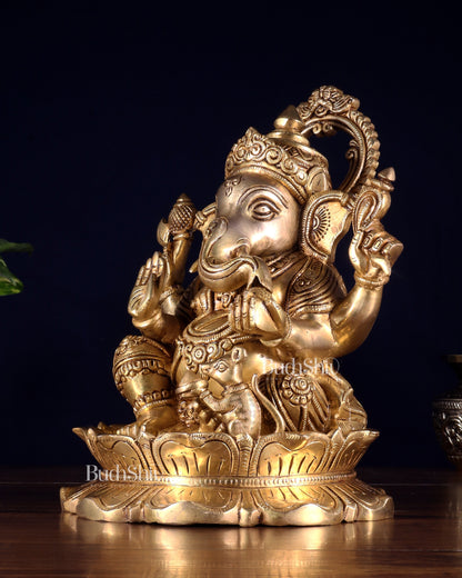 Brass Superfine Lord Ganesha Idol 10 inch
