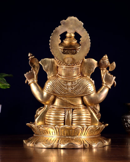 Brass Superfine Lord Ganesha Idol 10 inch