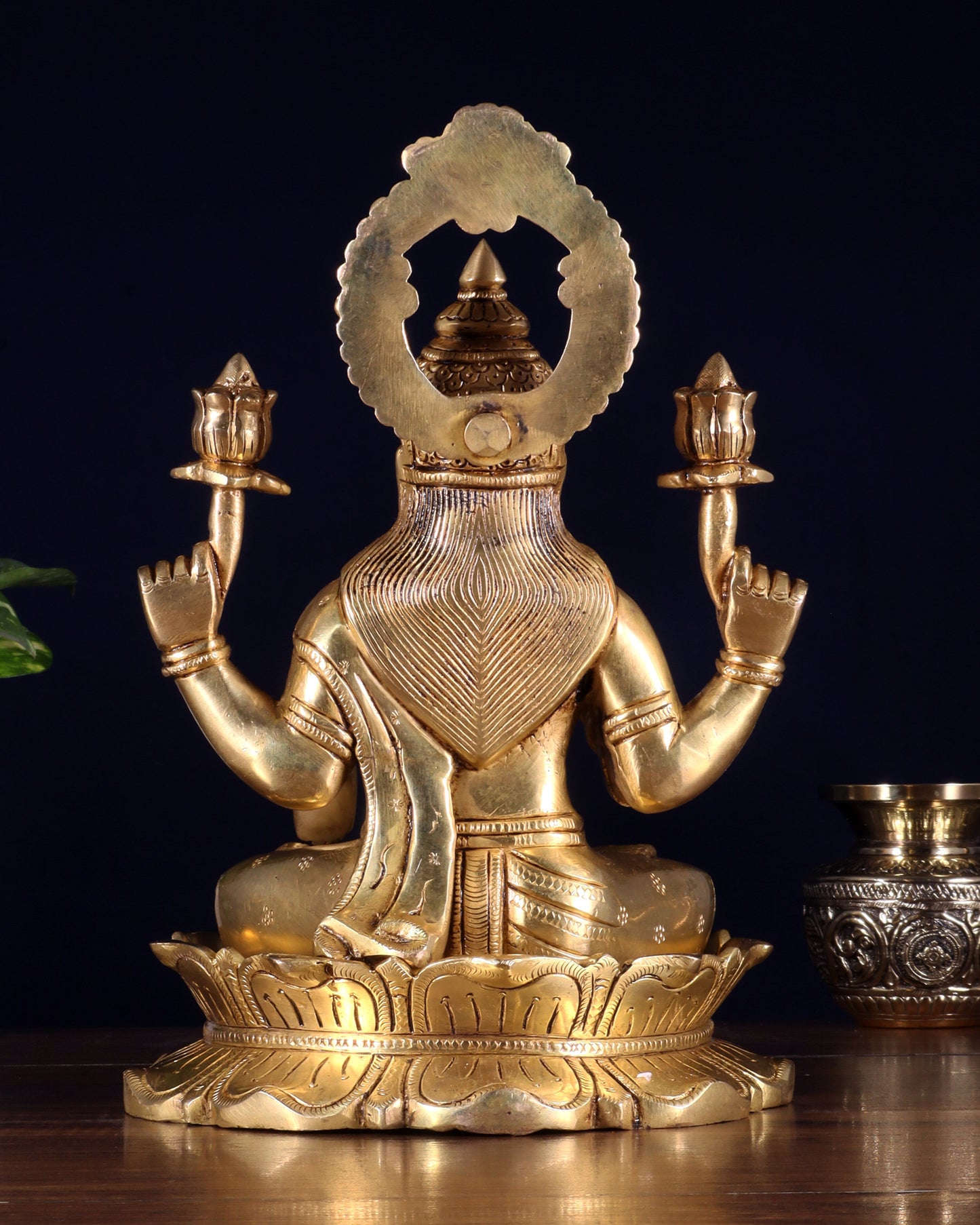 Brass Superfine Goddess Lakshmi Idol 10.5 inch