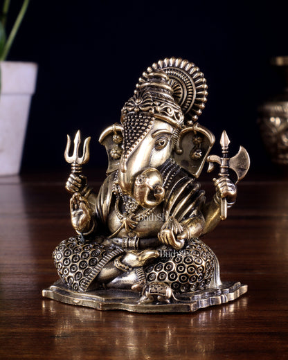 Brass Superfine Dagduseth Ganapati Idol 3 inch