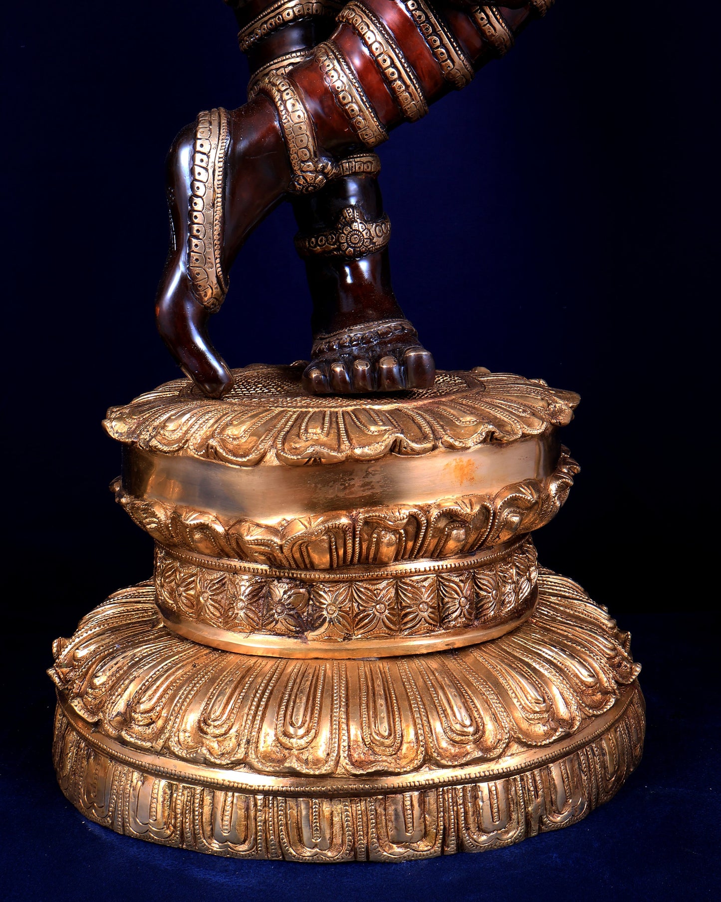 Brass Krishna dual tone Large Statue - 46 inch