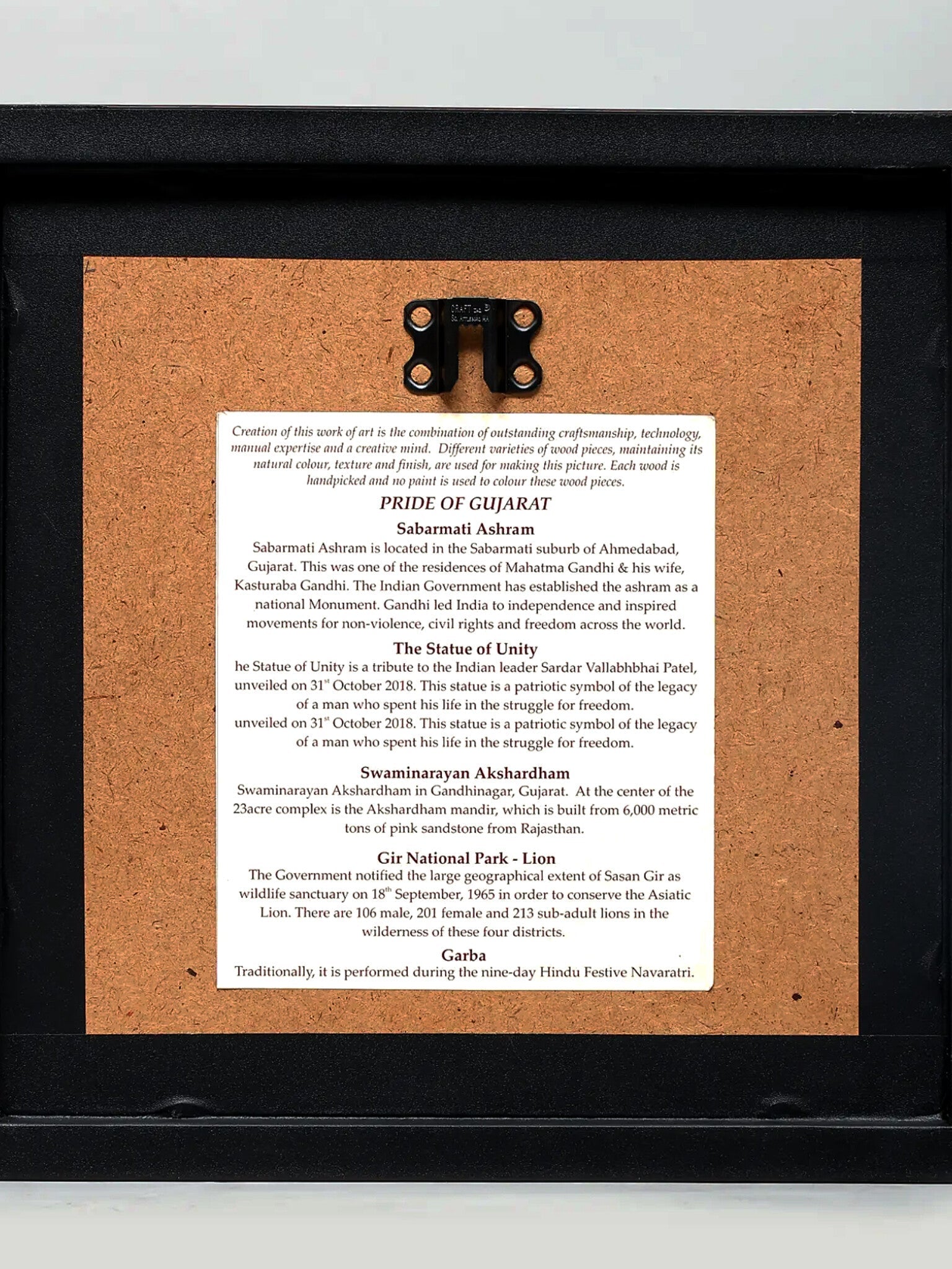 A Tribute to Gujarat – Handcrafted 3D Wooden Wall Hanging