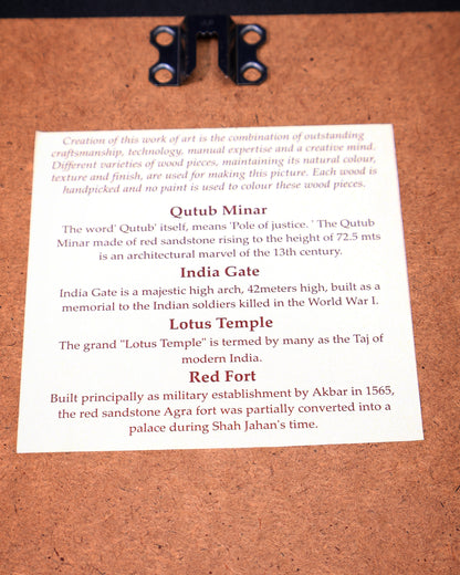 Delhi Monuments – Handcrafted Wooden Wall Hanging Frame