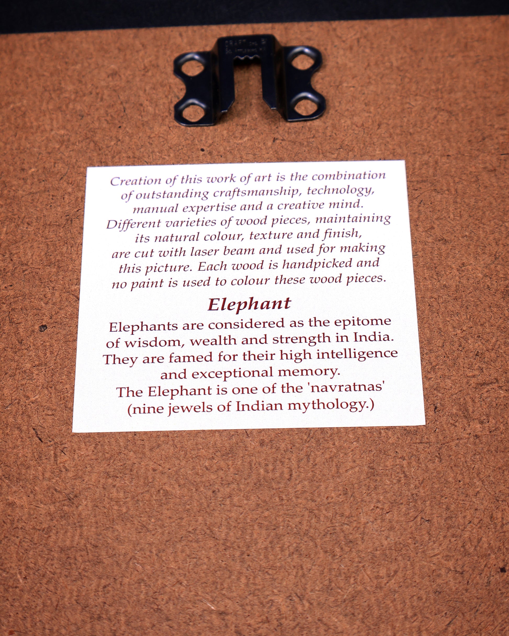 Group of 8 Legendary Elephants | 3D Wooden Wall Hanging Frame with Glass