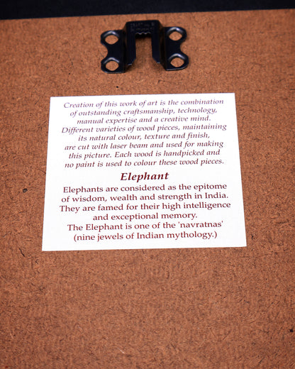 Group of 8 Legendary Elephants | 3D Wooden Wall Hanging Frame with Glass