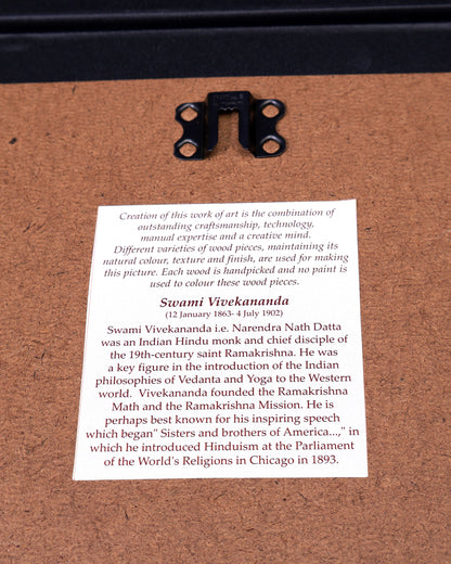 Swami Vivekananda | 3D Wooden Wall Hanging Frame with Glass