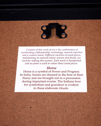 Three Horses | 3D Wooden Wall Hanging Frame with Glass