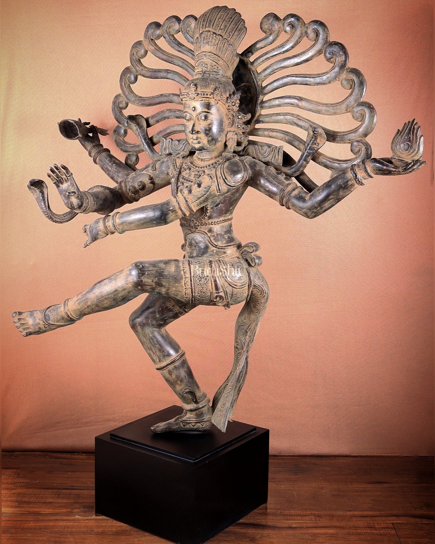 Pure Bronze Dancing Shiva Nataraja Sculpture 48 inch Rare find