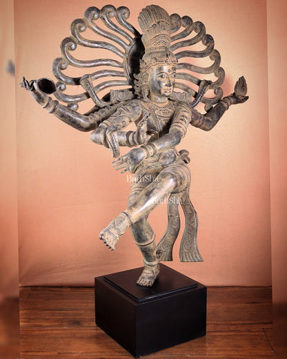 Pure Bronze Dancing Shiva Nataraja Sculpture 48 inch Rare find