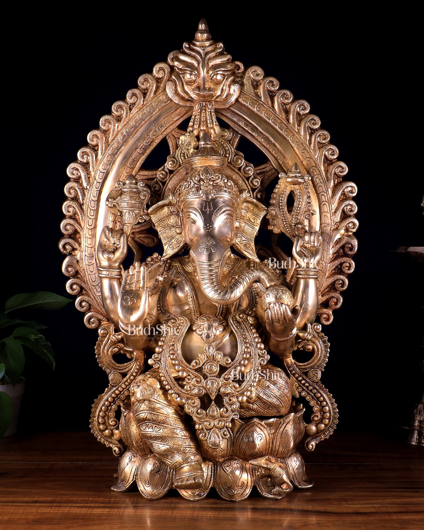 Pure Brass Ganesha large Idol 26 inch