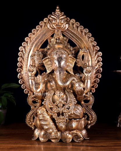 Pure Brass Ganesha large Idol 26 inch
